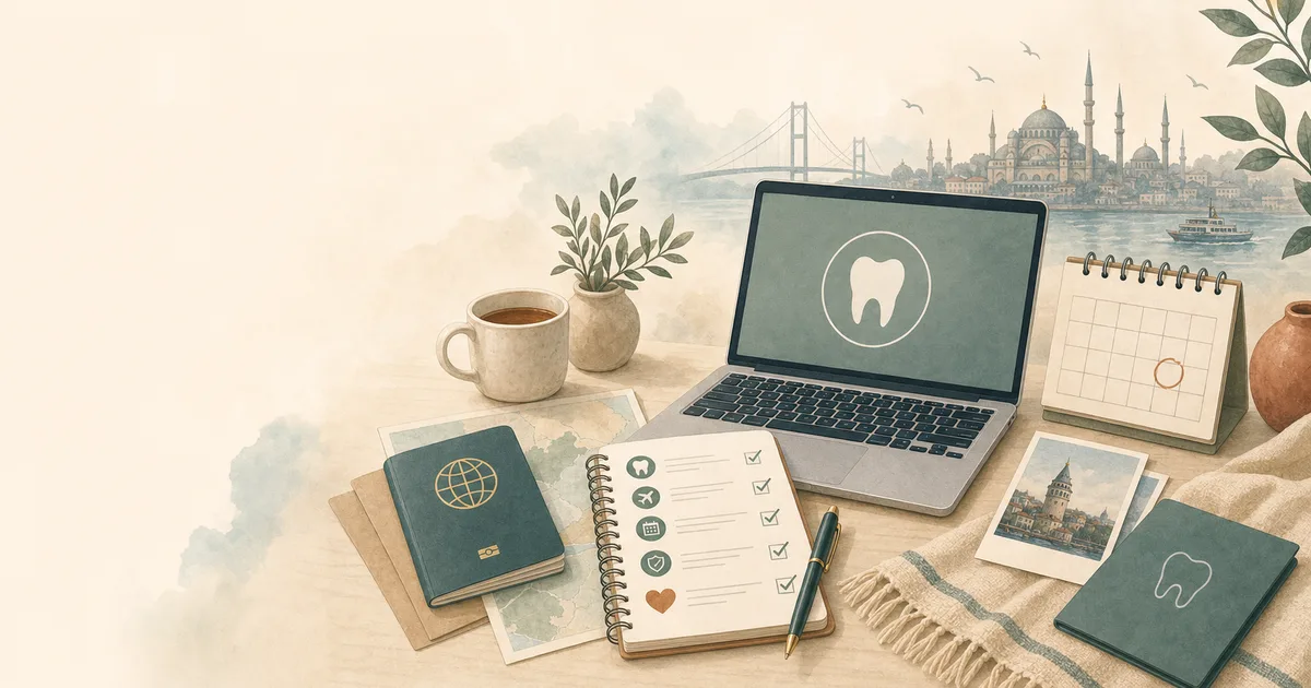 Social preview illustration for Sarah's Dental Journey in Turkey.